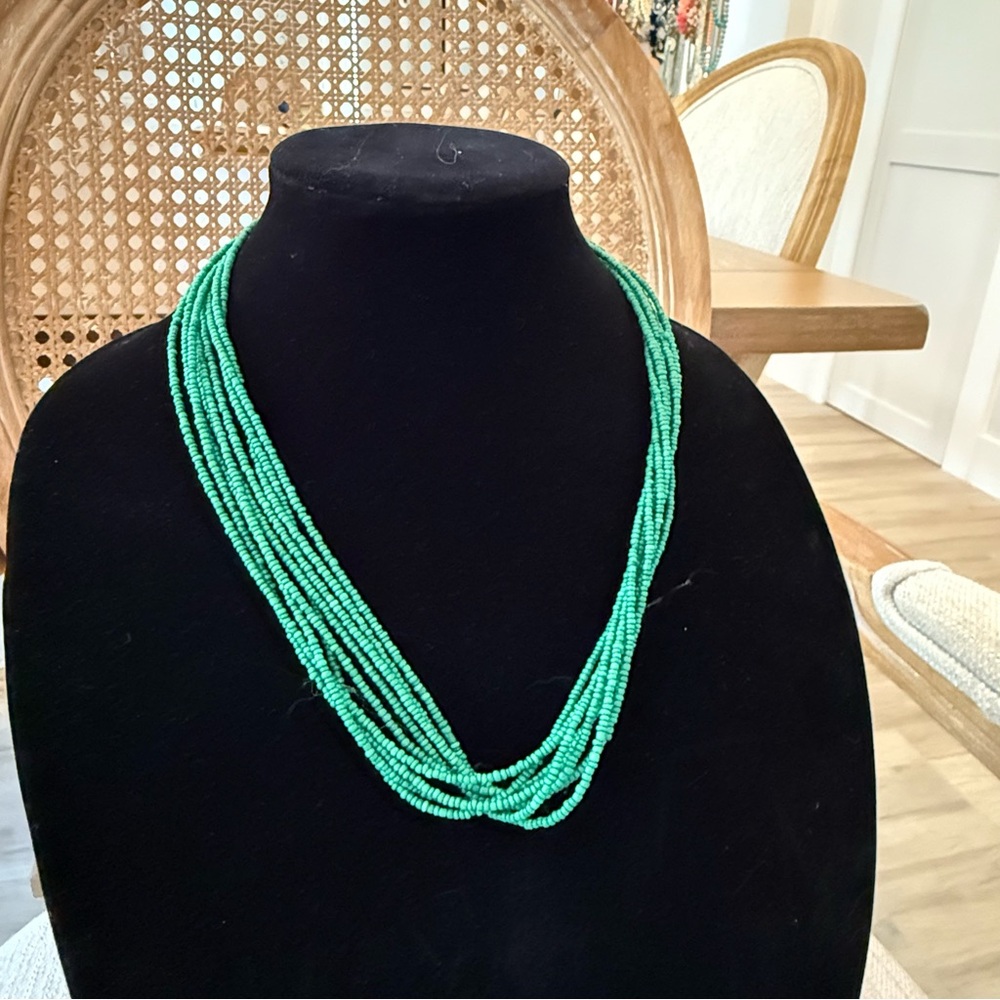 Turquoise Multi-Strand Beaded Necklace